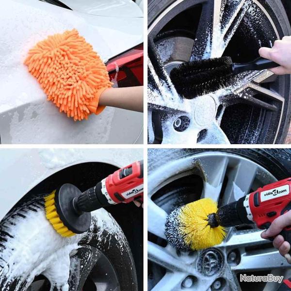 Set de brosses pour voiture Multicolore polyrotin