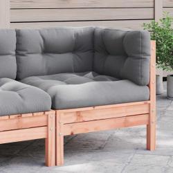 Canap&eacute; d'angle de jardin avec coussins bois massif douglas