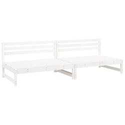 Canap&eacute;s centraux de jardin 2pcs blanc 120x80 cm bois pin massif