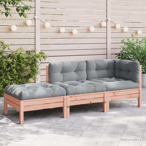 Canap� de jardin avec coussins et repose-pied 3 places