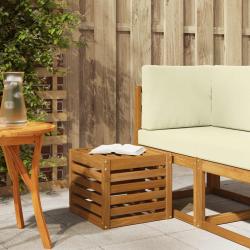Banc de Jardin Naturel 43 x 43 x 37 cm Bois d'Acacia Massif