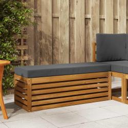 Banc de Tabouret Naturel et Anthracite 115 x 43 x 37 cm