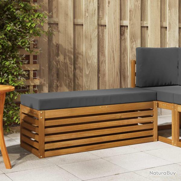 Banc de Tabouret Naturel et Anthracite 115 x 43 x 37 cm