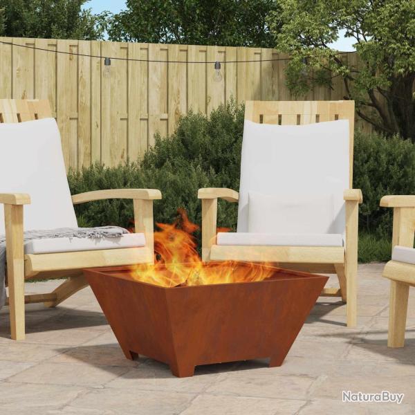 Braise Marron 60 x 60 x 30 cm Acier Corten