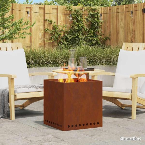 Foyer sans fum�e Marron 48 x 48 x 50 cm Acier patin�