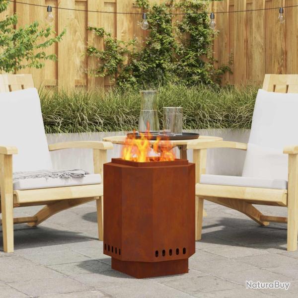 Foyer sans fum�e Marron 38 x 38 x 51 cm Acier patin�