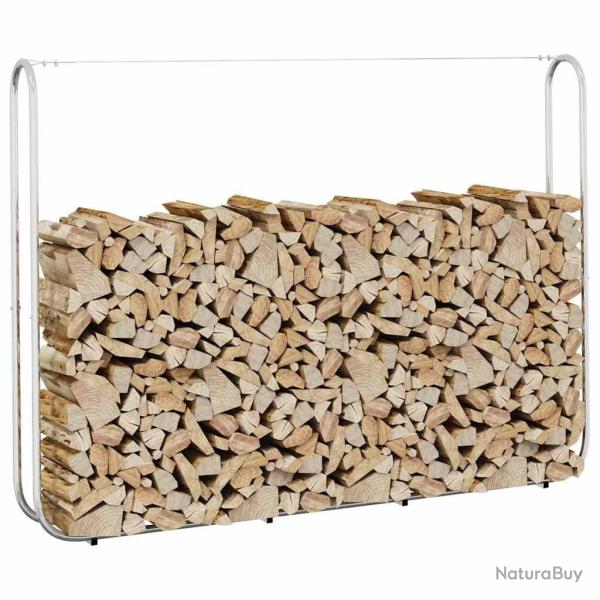 Portant de bois de chauffage 200x25x150 cm acier galvanis�
