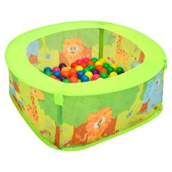 Piscine &agrave; balles avec 50 balles pour enfants 75x75x32 cm