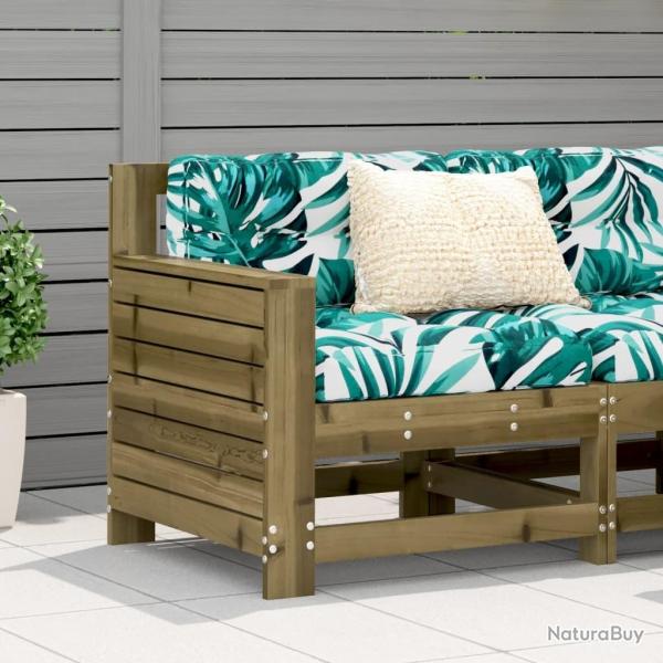 Canap� de jardin accoudoir 69x62x70,5 cm bois de pin impr�gn�