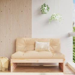 Canap&eacute; central de jardin 120x80 cm bois de pin massif