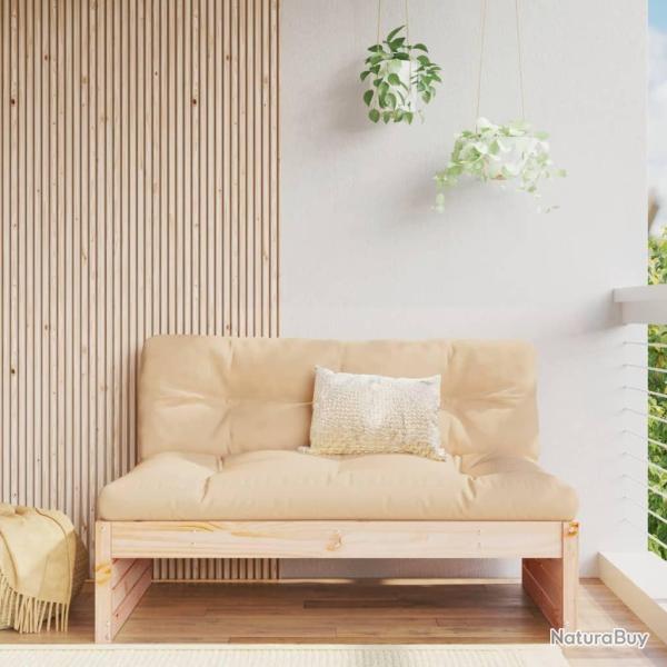 Canap� central de jardin 120x80 cm bois de pin massif