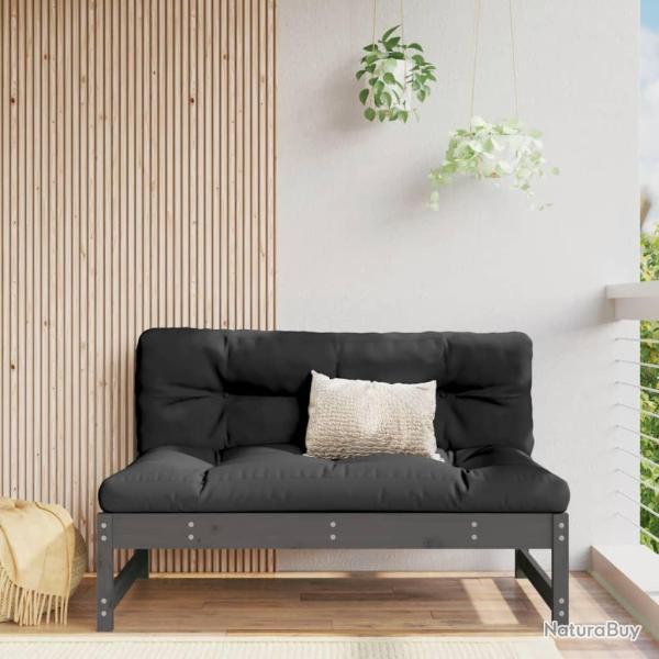 Canap� central 120x80 cm gris bois de pin massif