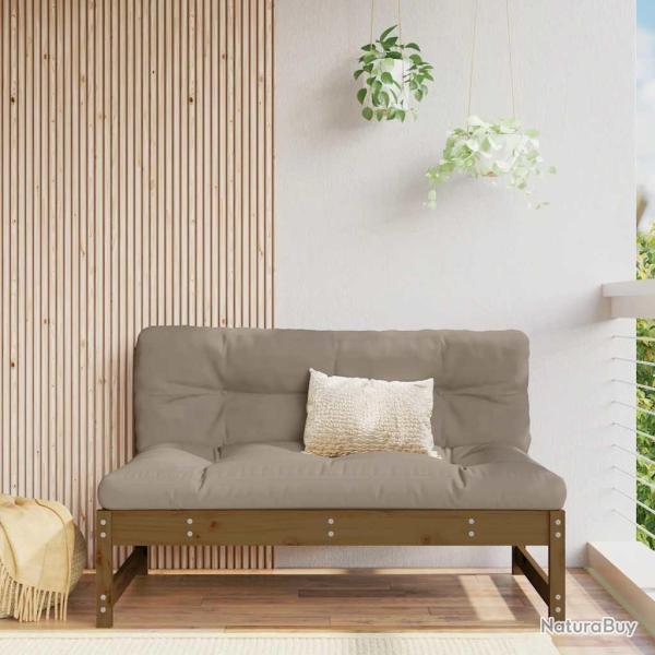 Canap� central 120x80 cm marron miel bois de pin massif