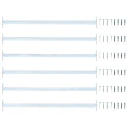 Barre de s&eacute;curit&eacute; de fen&ecirc;tre r&eacute;glable 6 pcs Argent&eacute; Acier