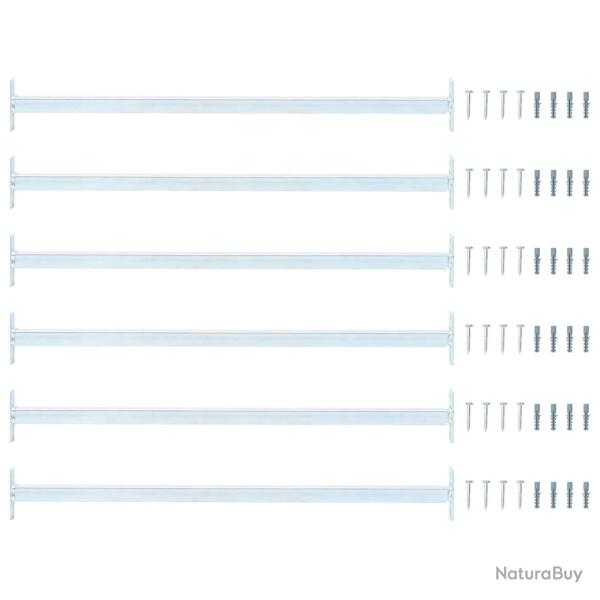 Barre de s�curit� de fen�tre r�glable 6 pcs Argent� Acier