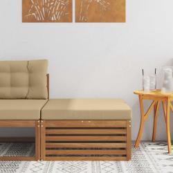 Pouf d'Ext&eacute;rieur Bois d'Acacia Massif Naturel