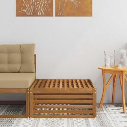 Pouf d'Ext&eacute;rieur Naturel 79 x 79 x 37 cm Bois d'Acacia Massif