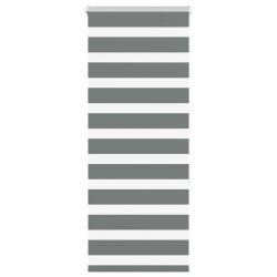 Store z&egrave;bre gris fonc&eacute; largeur du tissu 60,9 cm polyester