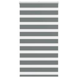Store z&egrave;bre gris fonc&eacute; largeur du tissu 50,9 cm polyester