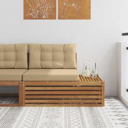 Canap&eacute; d'ext&eacute;rieur extr&eacute;mit&eacute; 3 Pi&egrave;ce Naturel et Beige