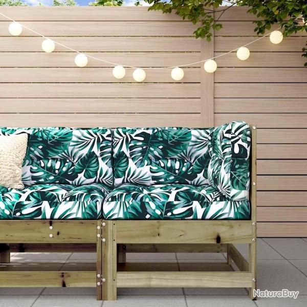 Canap� d'angle avec coussins bois de pin impr�gn�