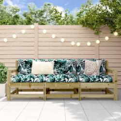 Salon de jardin 3 pcs bois de pin impr&eacute;gn&eacute;