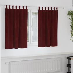 Rideaux occultants 2 pcs Bordeaux 140 x 140 cm Velours