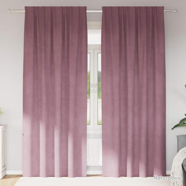 Rideaux occultants 2 pcs Rose fonc� 140 x 260 cm Velours