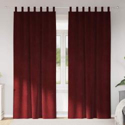 Rideaux occultants 2 pcs Bordeaux 140 x 260 cm Velours