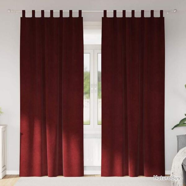 Rideaux occultants 2 pcs Bordeaux 140 x 260 cm Velours