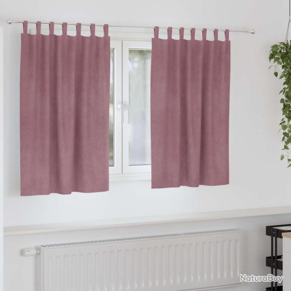 Rideaux occultants 2 pcs Rose fonc� 140 x 140 cm Velours