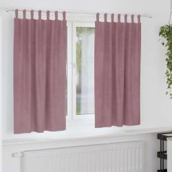Rideaux occultants 2 pcs Rose fonc&eacute; 140 x 175 cm Velours