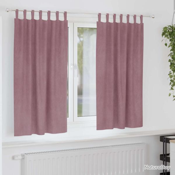 Rideaux occultants 2 pcs Rose fonc� 140 x 175 cm Velours
