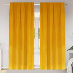 Rideaux occultants 2 pcs Jaune moutarde 140 x 260 cm Velours