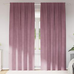 Rideaux occultants 2 pcs Rose fonc&eacute; 140 x 225 cm Velours