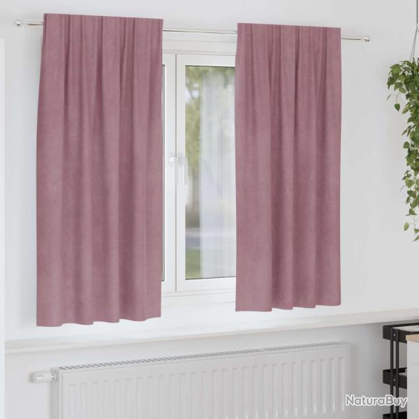 Rideaux occultants 2 pcs Rose fonc� 140 x 175 cm Velours