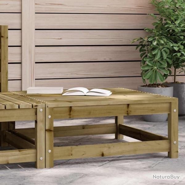 Repose-pied de jardin 70x70x30 cm bois de pin impr�gn�