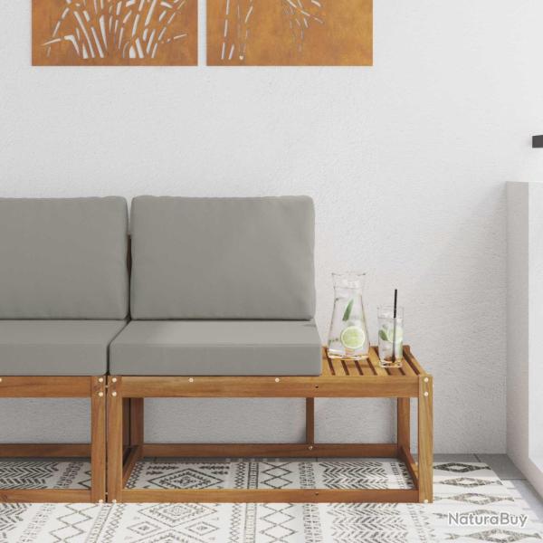Canap� d'ext�rieur en bout avec coussin Naturel 91 x 63 x 73 cm