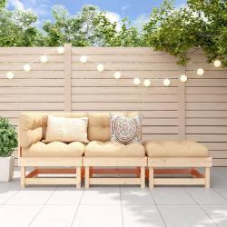 Salon de jardin 3 pcs bois massif de pin