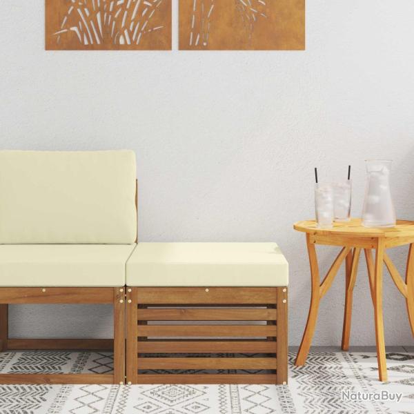 Pouf d'Ext�rieur Bois d'Acacia Massif Naturel