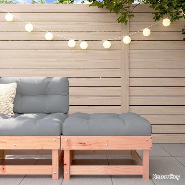 Repose-pied de jardin avec coussin bois massif douglas