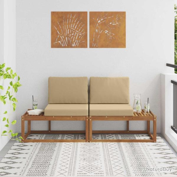 Canap� d'ext�rieur en bout 2 Pi�ce Naturel et Beige