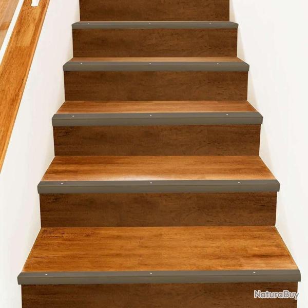 Nez de marche 30 pcs Marron 67 x 3 x 2 cm Aluminium