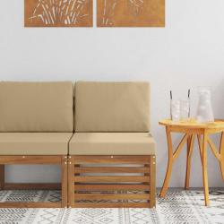 Sofa de milieu ext&eacute;rieur Bois d'Acacia Massif Naturel
