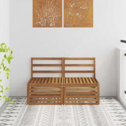 2 Pi&egrave;ce Sofa de milieu ext&eacute;rieur Bois d'Acacia Massif Naturel