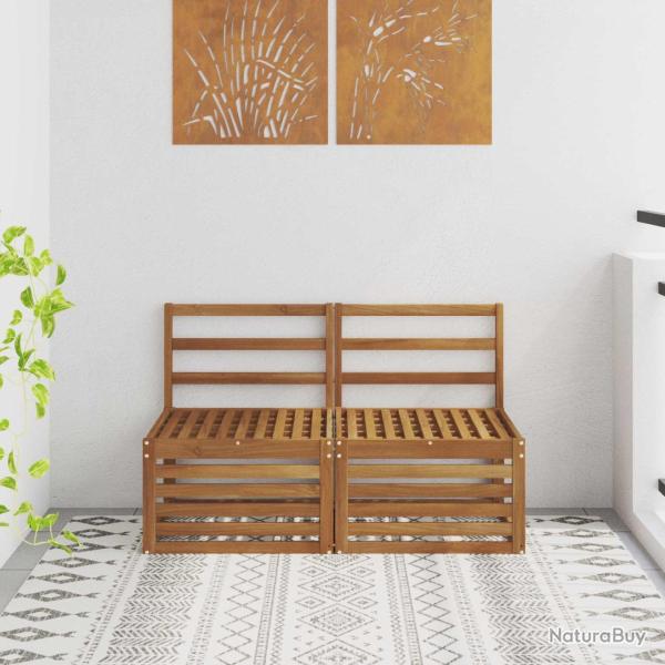 2 Pi�ce Sofa de milieu ext�rieur Bois d'Acacia Massif Naturel