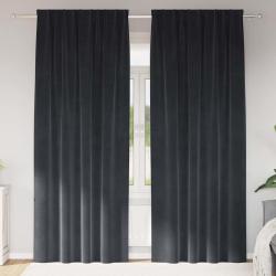 Rideaux occultants 2 pcs Gris fonc&eacute; 140 x 245 cm Velours
