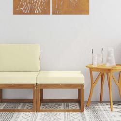 Pouf d'Ext&eacute;rieur Bois d'Acacia Massif Naturel