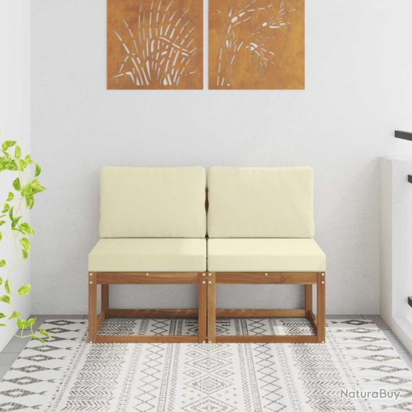 2 Pi�ce Sofa de milieu ext�rieur Bois d'Acacia Massif