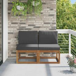 2 Pi&egrave;ce Sofa de milieu ext&eacute;rieur Bois d'Acacia Massif